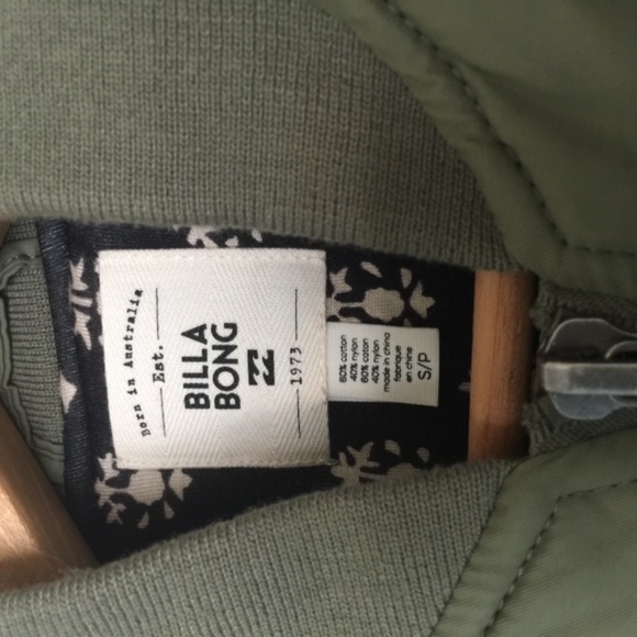 Army green billabong flight jacket - Picture 2 of 9